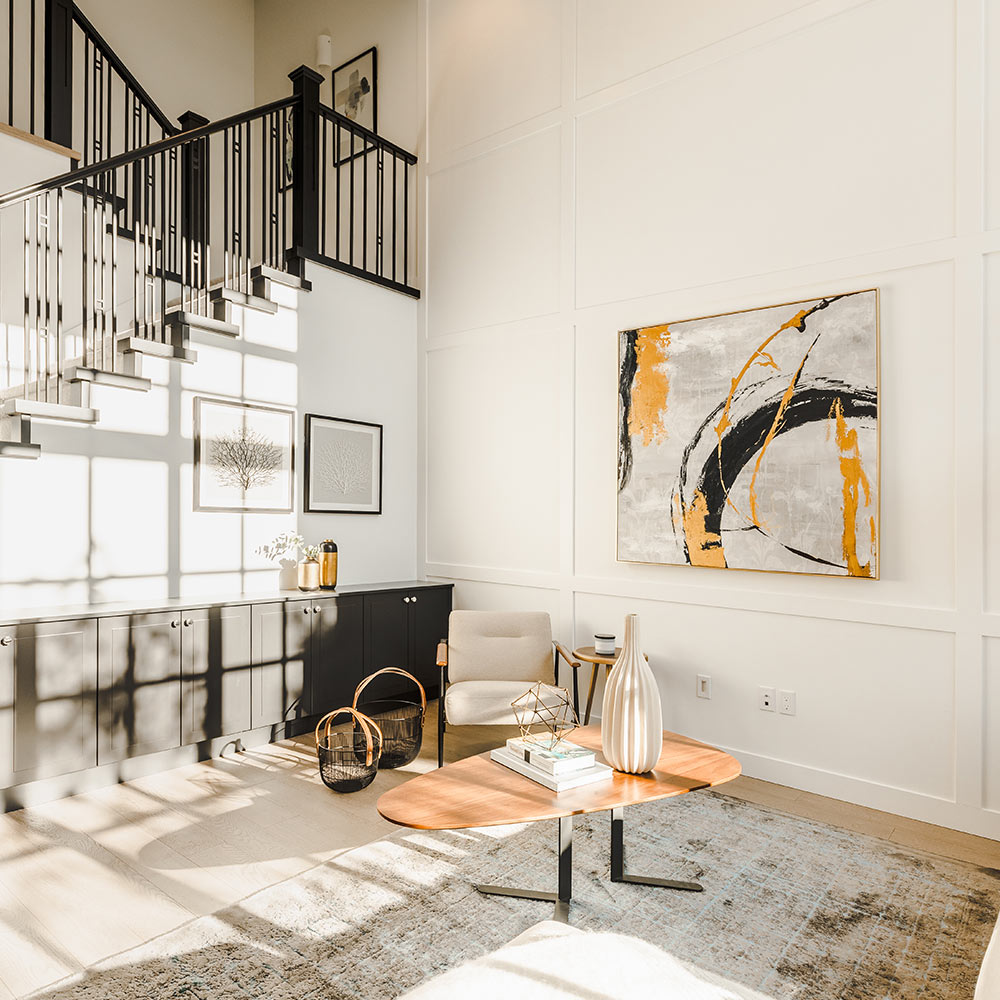 Vancor construction, Completed Home, Manoir 12 Vancor Construction, Completed Home, Manoir , interior view living room 12